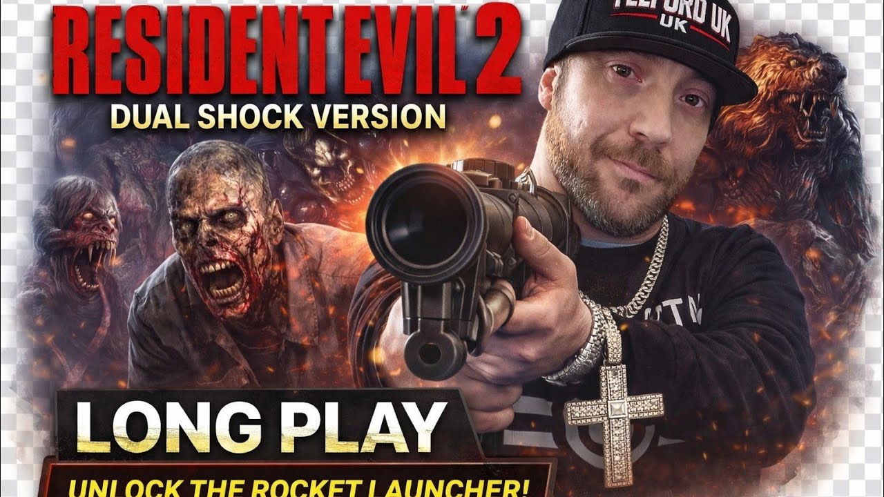 Resident Evil 2 Dual Shock Version | FULL Long Play – Rocket Launcher Unlocked (PS1)