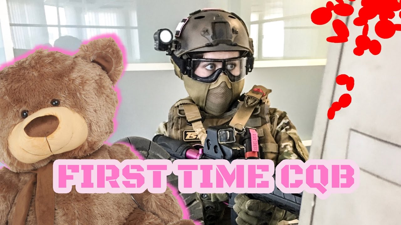GIRL FIRST TIME CQB IN THE BUREAU | airsoft