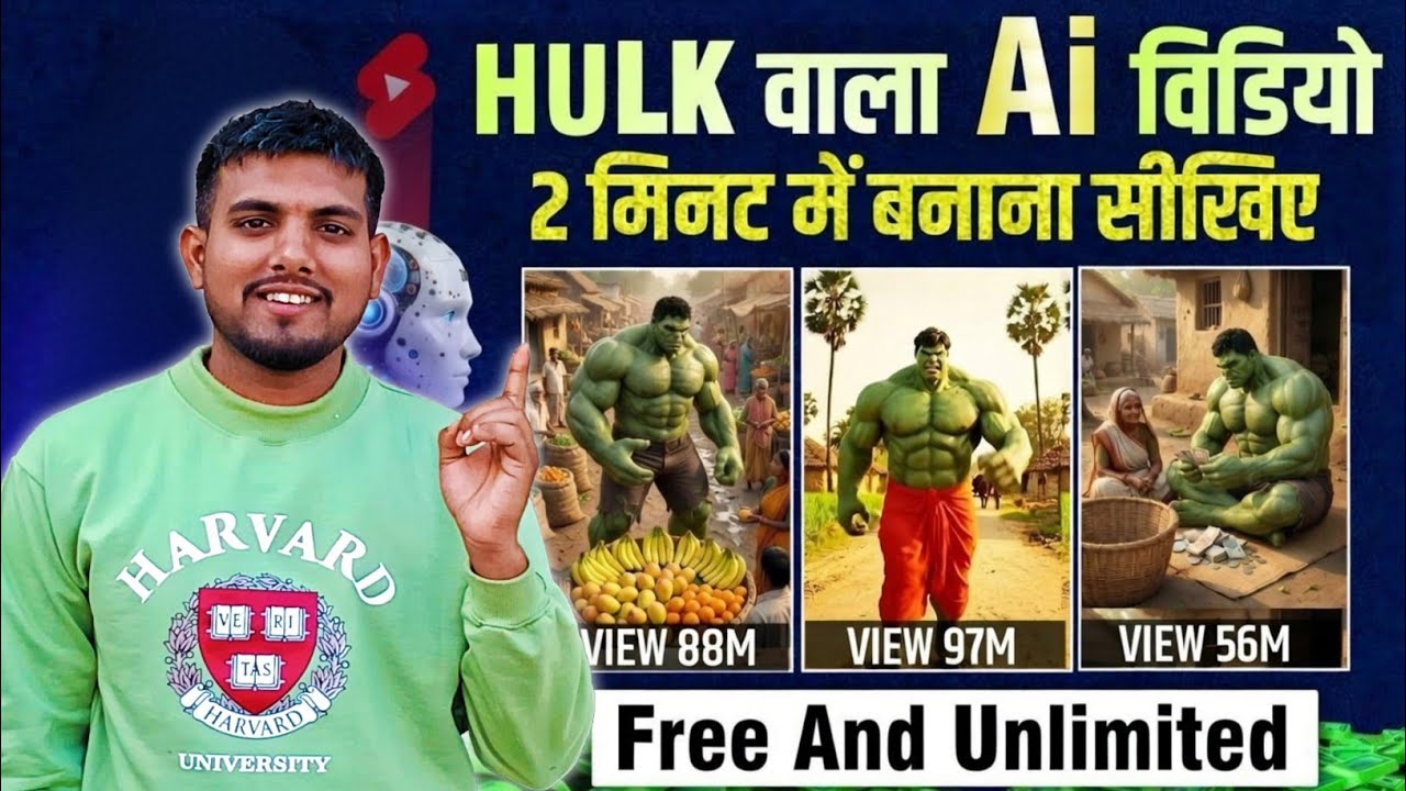 How To Create Perfect HULK Ai Videos | ai se cartoon video kaise banaye | text to video ai free |