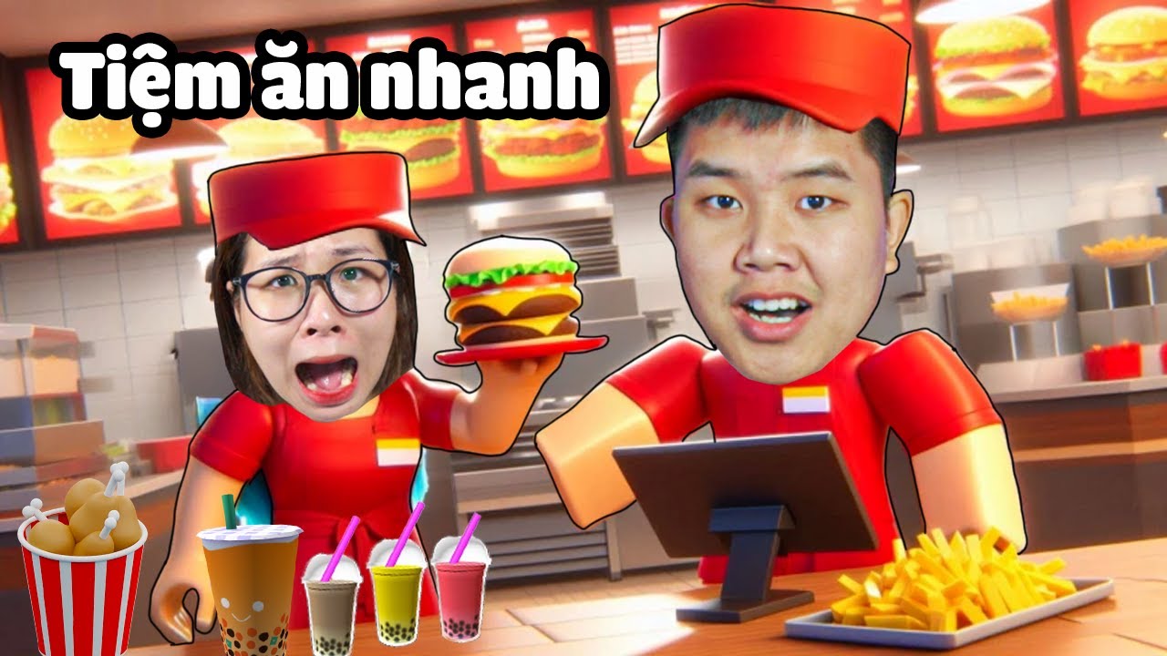 bqThanh và Ốc Mở Tiệm Ăn Nhanh Bán Trà Sữa, Coca, Hamburger, Gà Rán Siêu Ngon cho Fan
