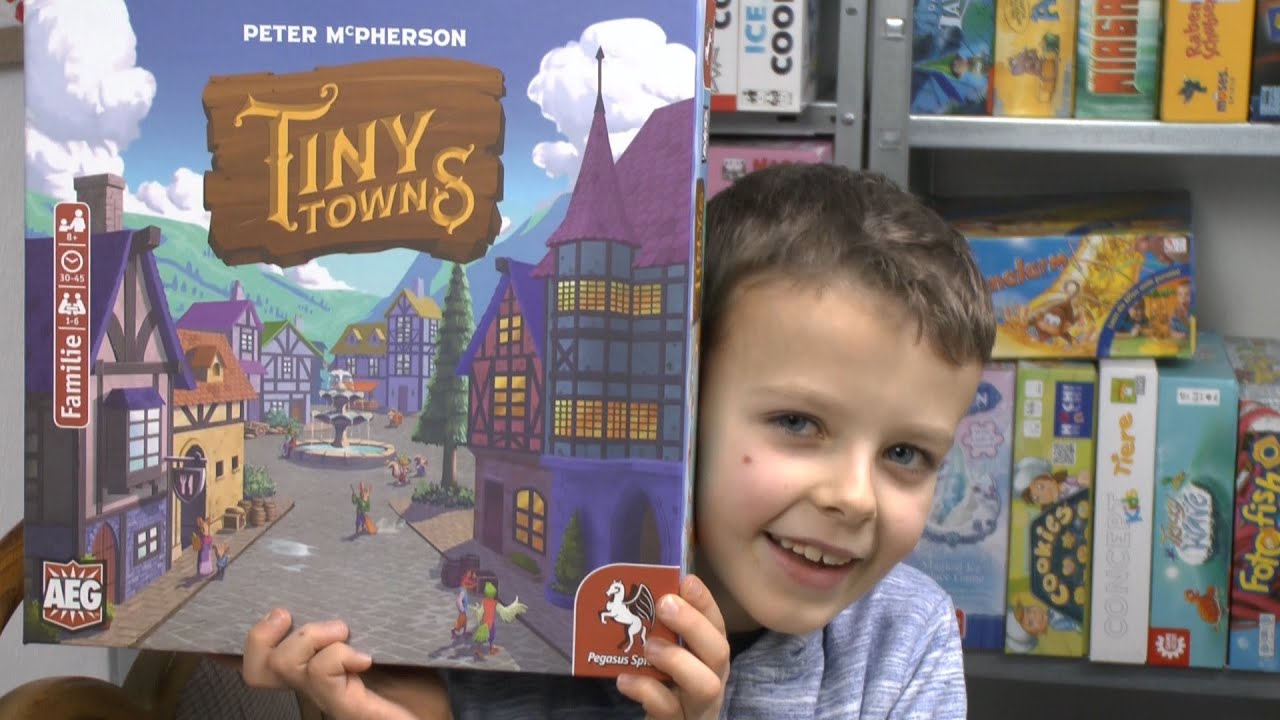 Tiny Towns mit Elias (Pegasus Spiele) - ab 8 Jahre - eines der Top Familienspiele