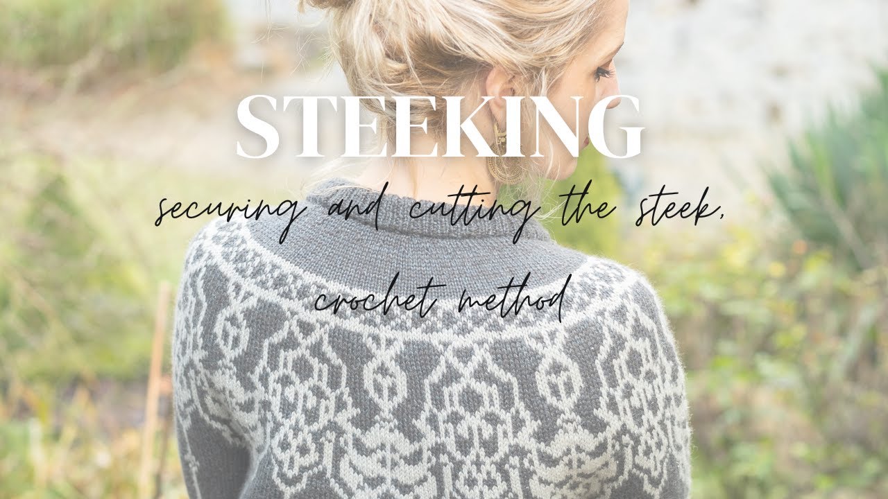 Securing and cutting the steek - #anantacardigan - mini knitting demo