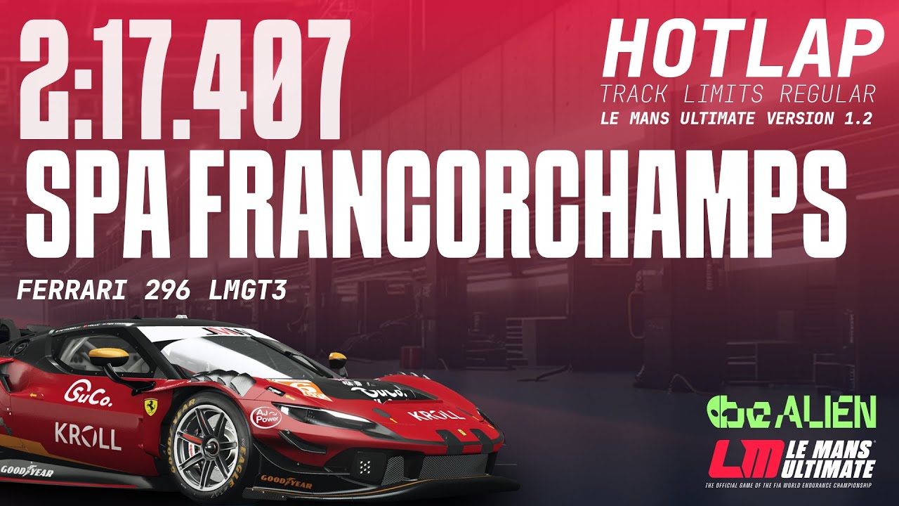 Le Mans Ultimate Hotlap: Ferrari 296 GT3 @ Spa Fracorchamps (1.2.1)