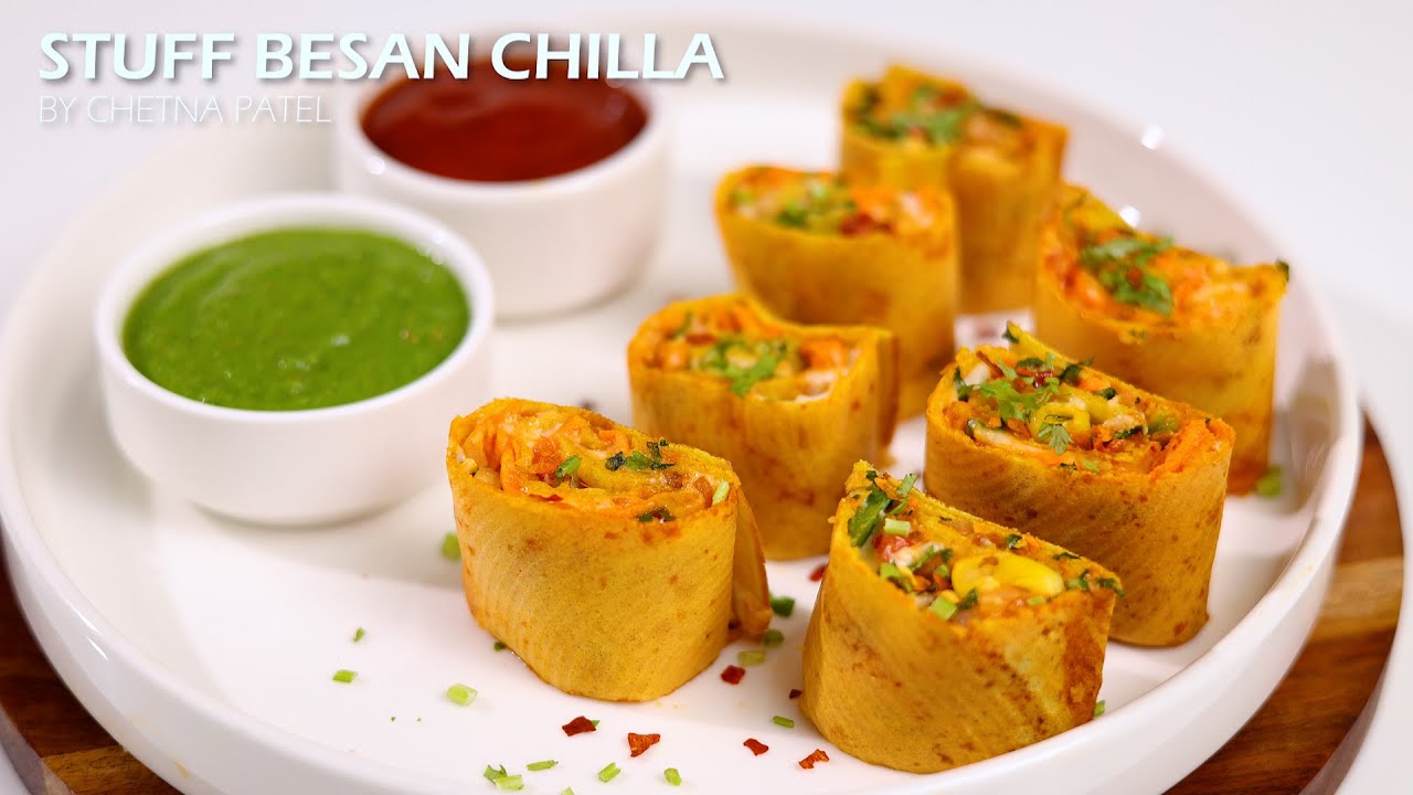 Stuff Besan Chilla | Easy to Make  Healthy Chilla | Food Couture by Chetna Patel 