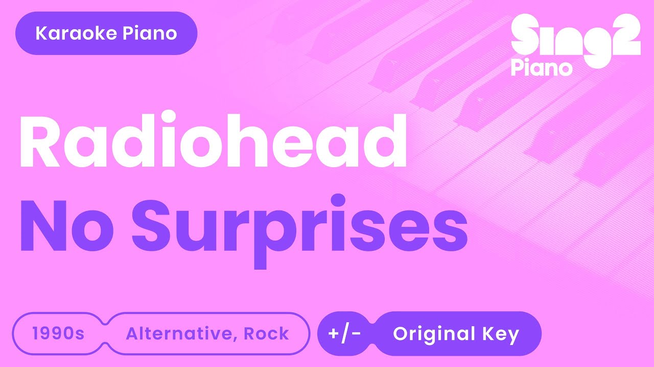 Radiohead - No Surprises (Karaoke Piano)