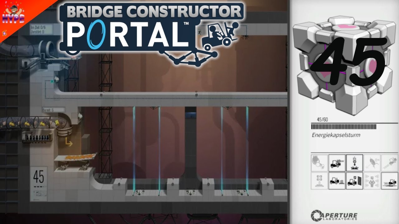 Bridge Constructor Portal 🌉 [45] ★ Energiekapselsturm