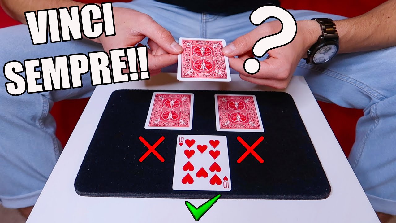VI SVELO IL GIOCO DELLE 3 CARTE (o forse 4?) per vincere sempre!! 3 card monte TUTORIAL