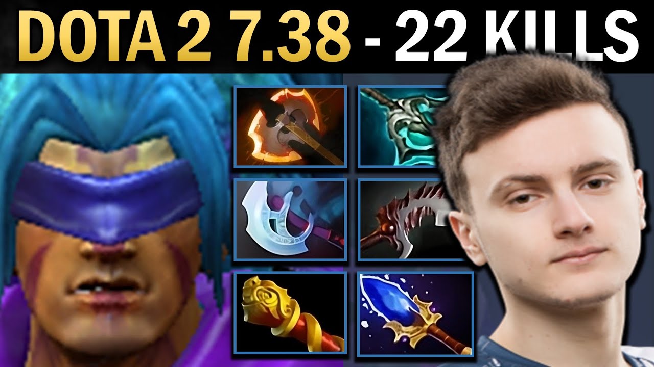 Anti-Mage Gameplay Miracle with 22 Kills and Disperser - Dota 7.38