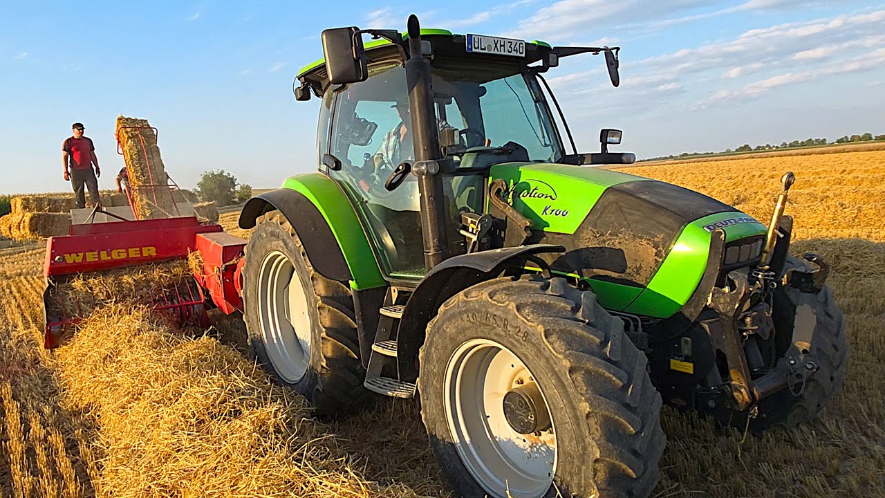 Deutz K 100 Agrotron mit Welger AP 53 l&auml;uft wie ein 