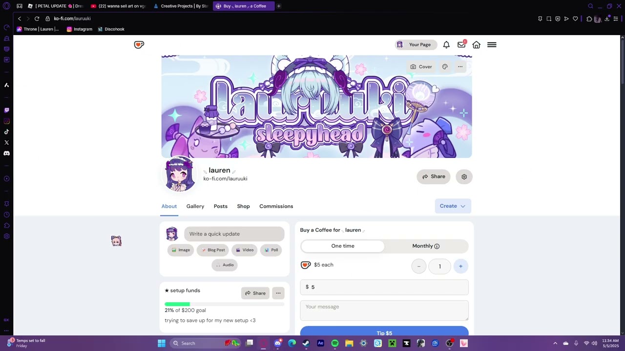 kofi shop setup tut