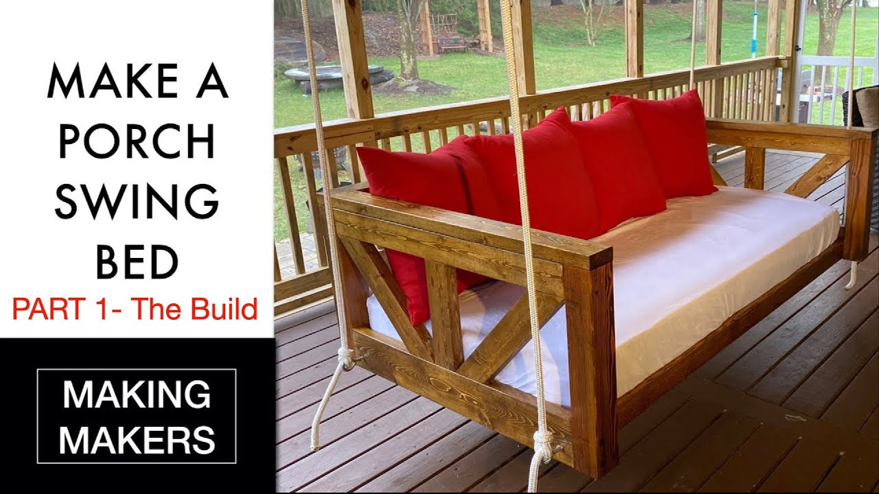 MAKE A PORCH SWING BED - TWIN MATTRESS EDITION
