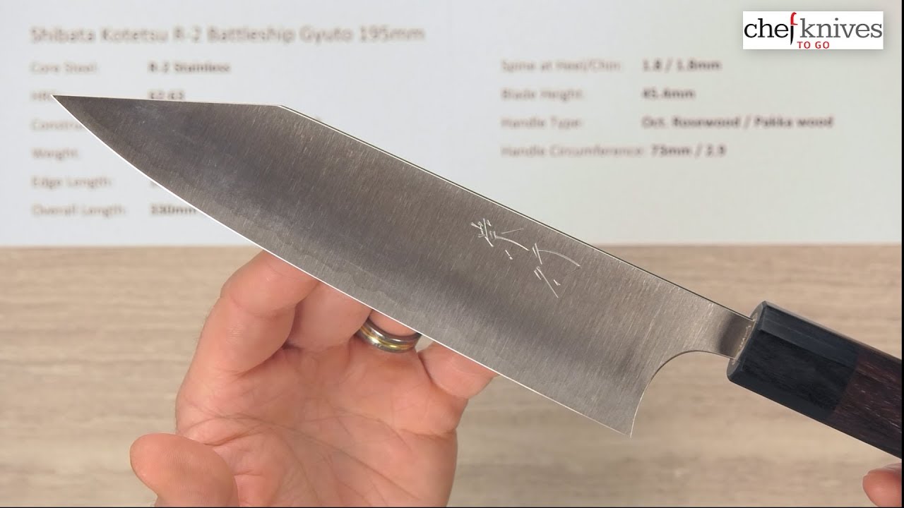 Shibata Kotetsu R-2 Battleship Gyuto 195mm Quick Look