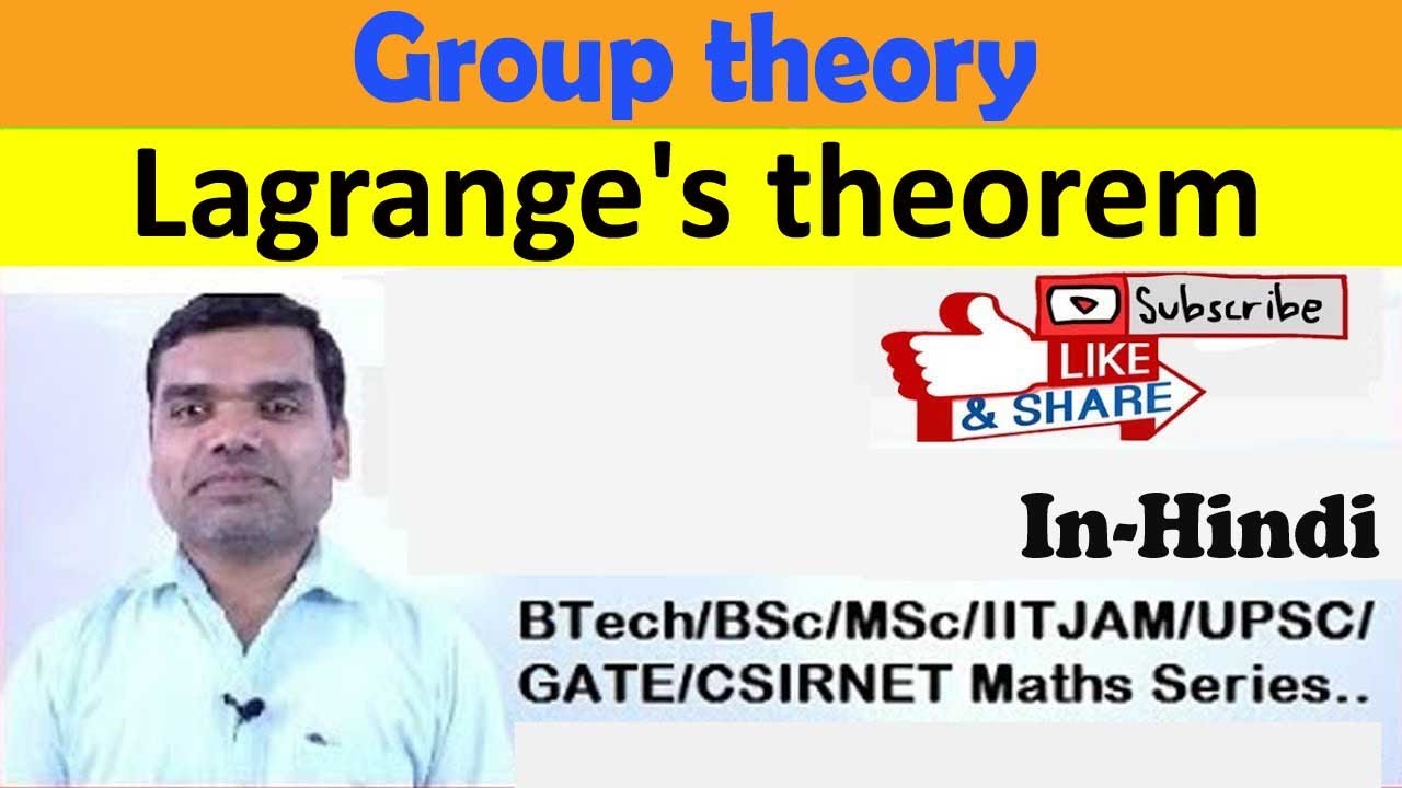 Group theory - Lagrange's theorem in hindi