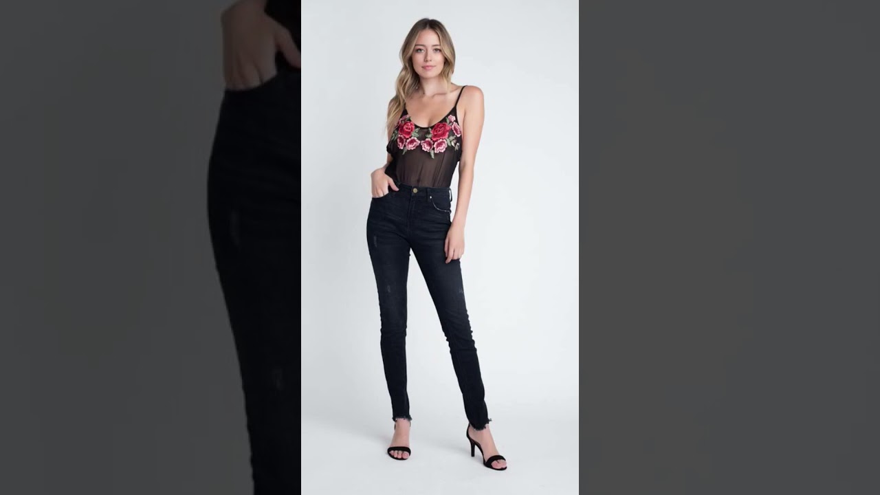 Women's Embroidery Transparent Floral Top #womensfashion #clothing #ytshorts