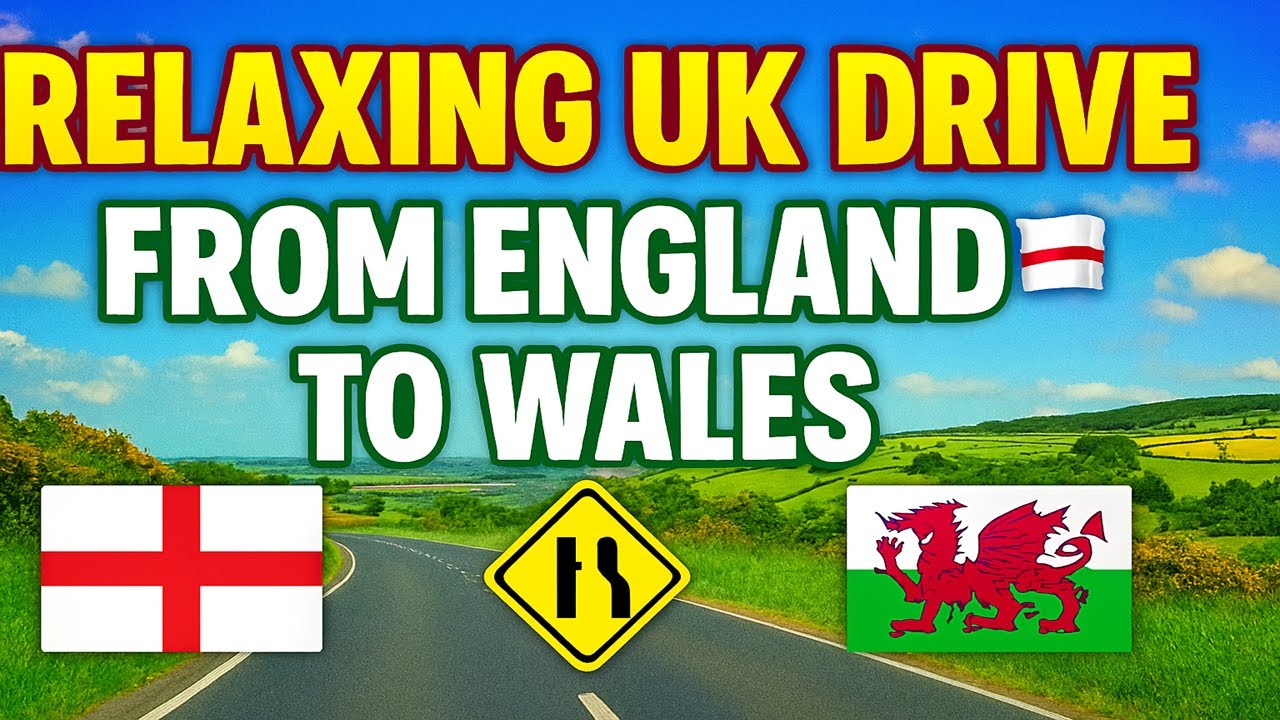 Relaxing UK Drive From England🏴󠁧󠁢󠁥To Wales🏴󠁧󠁢󠁷󠁬󠁳CF83 Postcode Without Border Crossing
