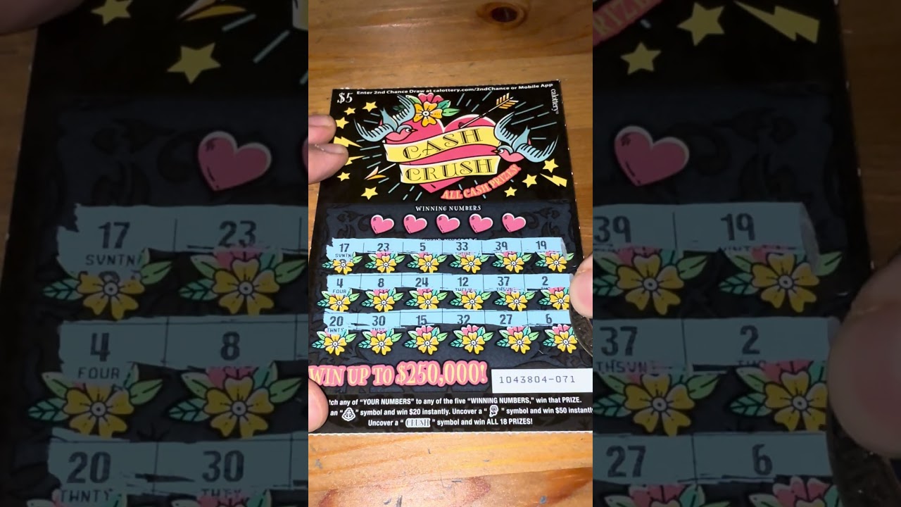 Лотерея One & Done Cash Crush California Lottery Scratcher 🤞🍀🍀🍀 #californiascratchers
