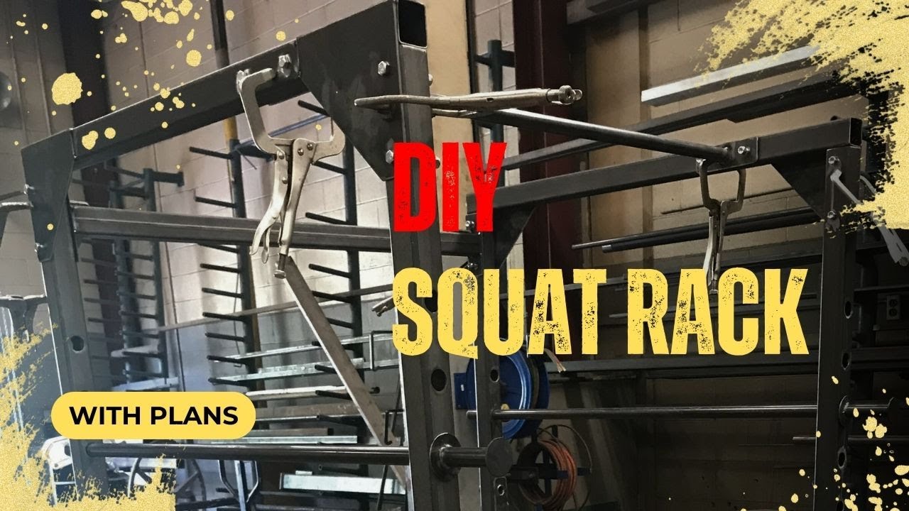 Making a metal POWER RACK for your HOME GYM + Blueprints
