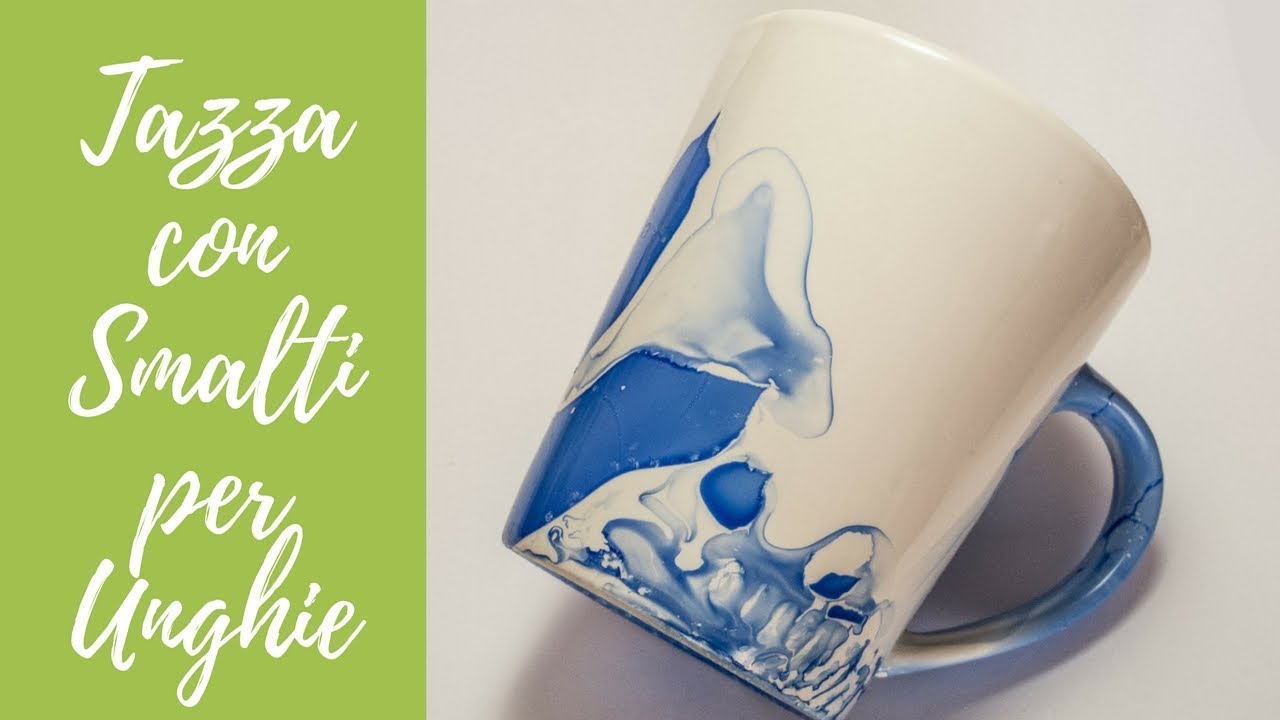 Tutorial: Tazza Marmorizzata (marble cup/mug with nail polish)