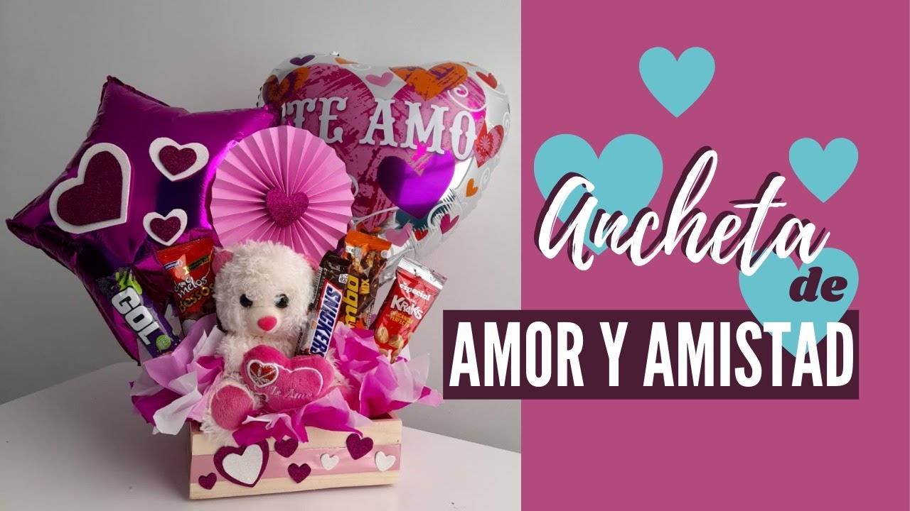 DIY - Ancheta para Amor y Amistad FACIL | Regalo SAN VALENTIN con Peluche