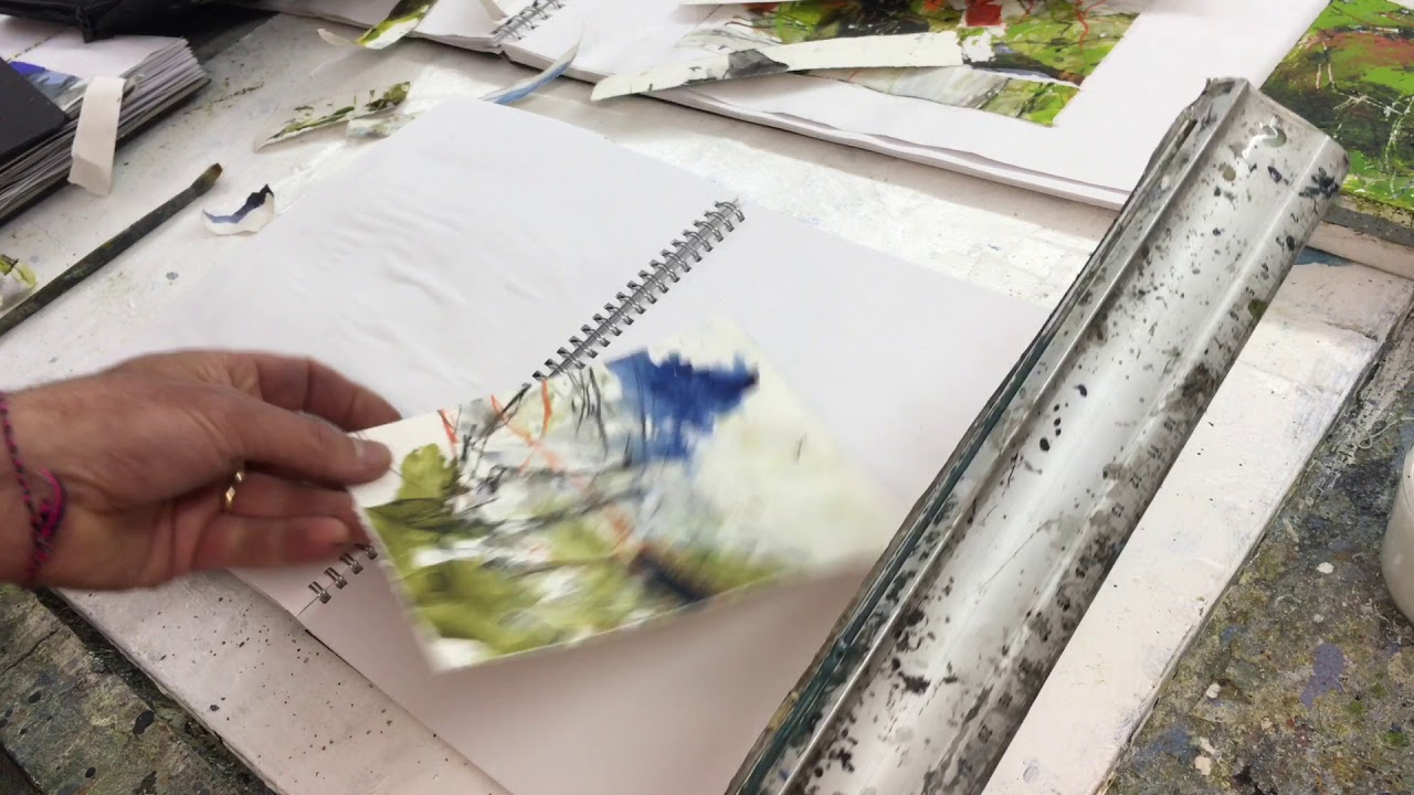 LEWIS NOBLE. CHATSWORTH PARK. Collage Sketching in Studio. Artist Demo