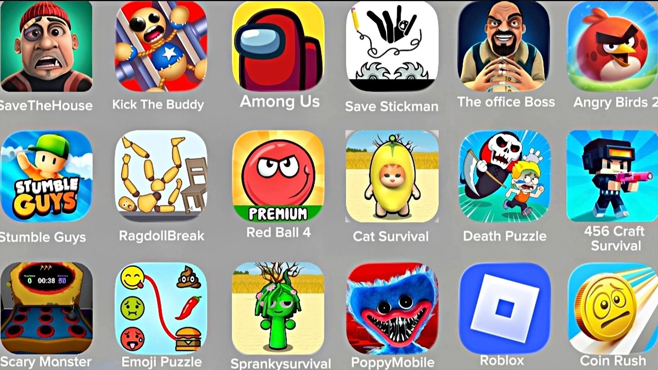 Sprankysurvival,Death Puzzle,SaveTheHouse,Coin Rush,Red Ball 4,Craft Survival,RagdollBreak