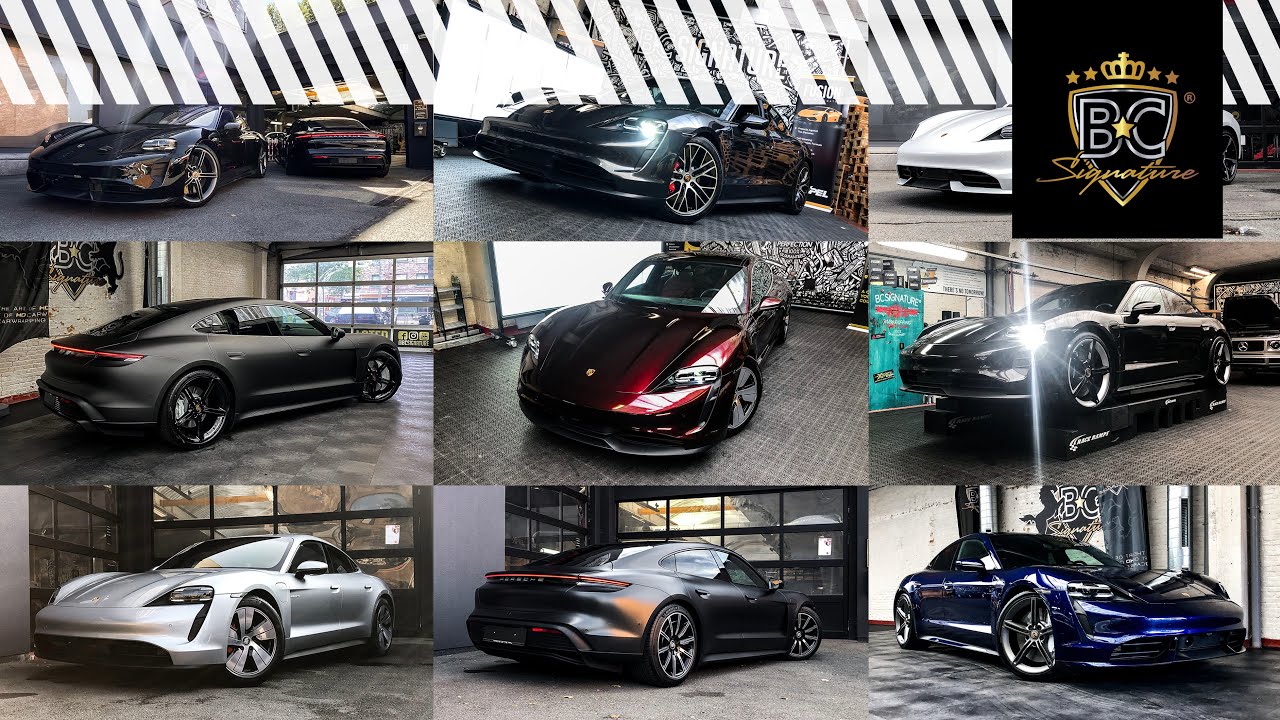 Porsche Taycan Wrap Compilatie - PPF XPEL en Colorchange wraps