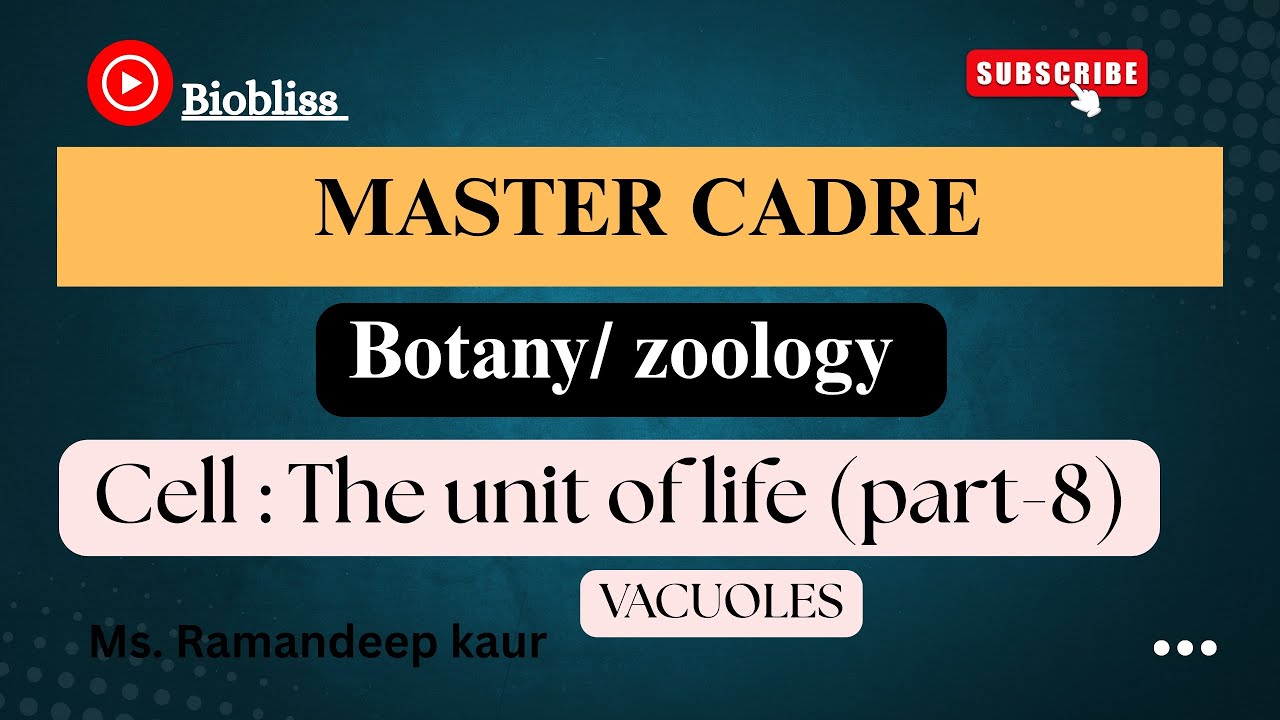 VACUOLE IN DETAIL | cell:The unit of life | 