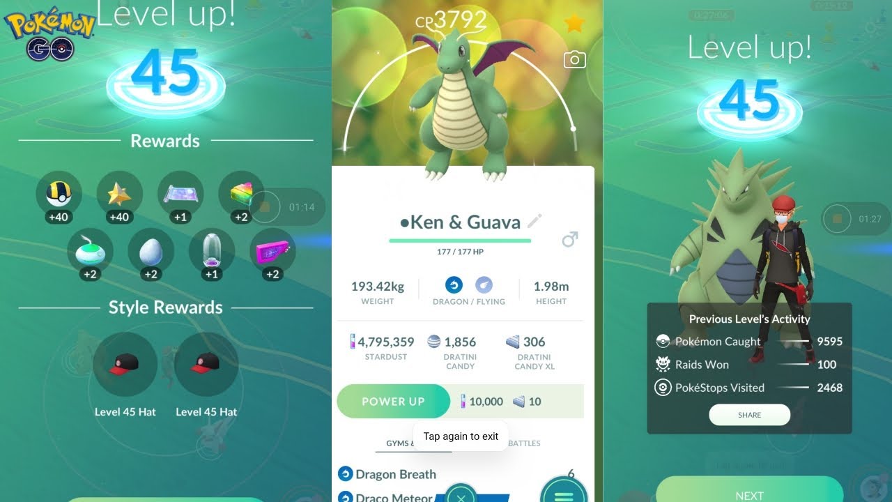 MAXING OUT MY SHUNDO DRAGONITE INTO LEVEL 40 AND WELCOME TO LEVEL 45 🥳