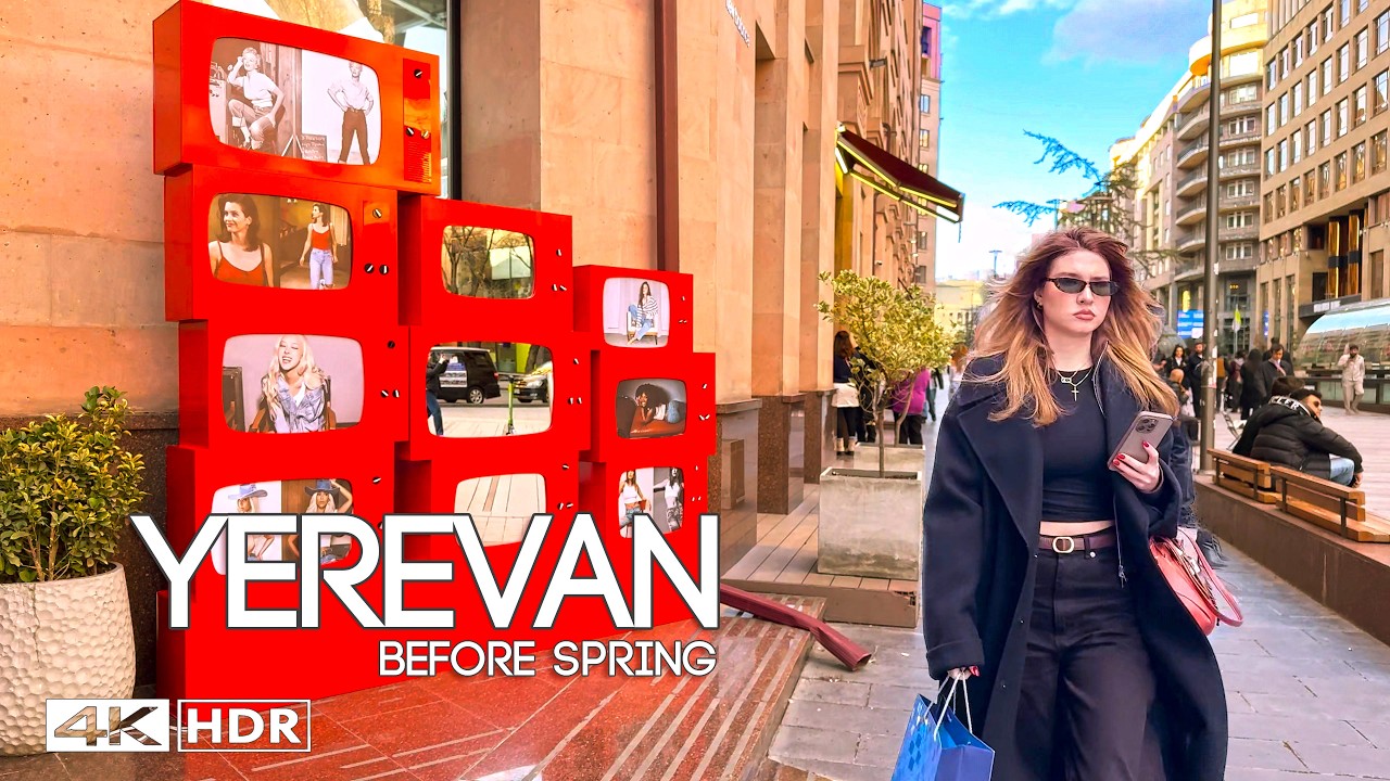 Yerevan Walking Tour 🇦🇲 | Beautiful Streets Before Spring 🌸 – March 2026 4K HDR
