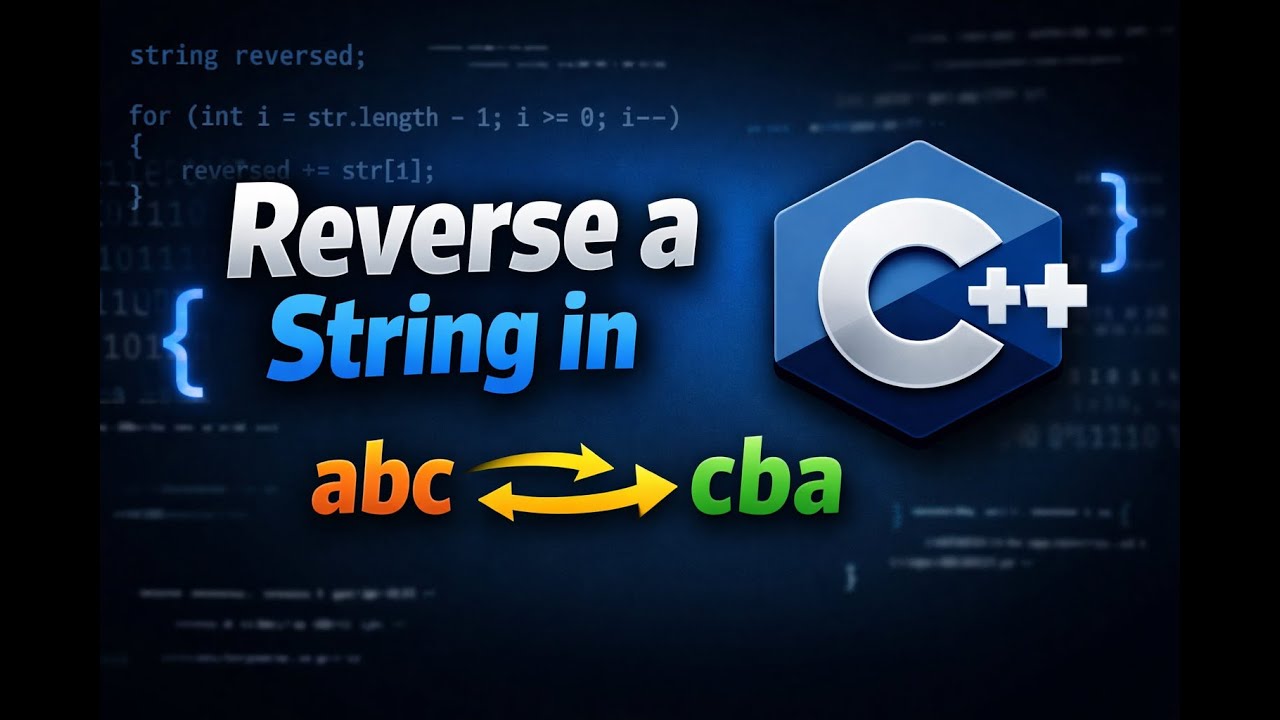 Reverse a string in C++ | Two pointer approach