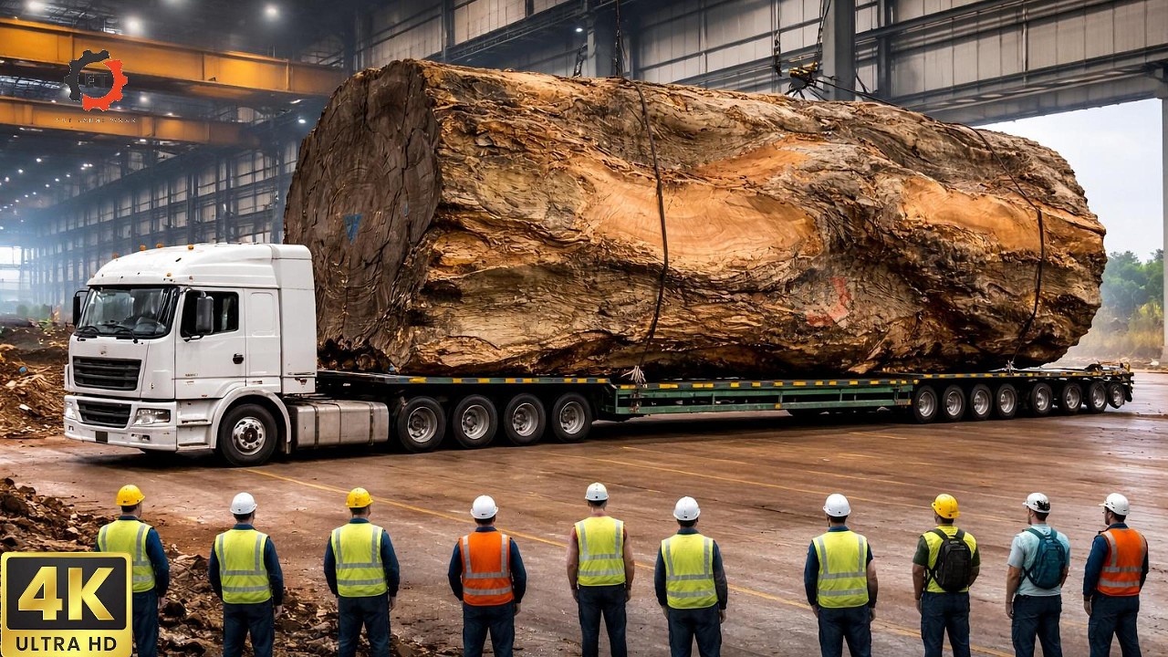 Inside Heavy Wood Processing | Massive Logs Crafted into Luxury Furniture