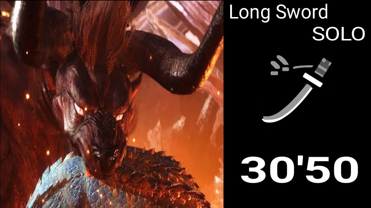 MHW PC | Behemoth | First Clear Solo Long Sword 30'50 | 巨獣ソロロングソード