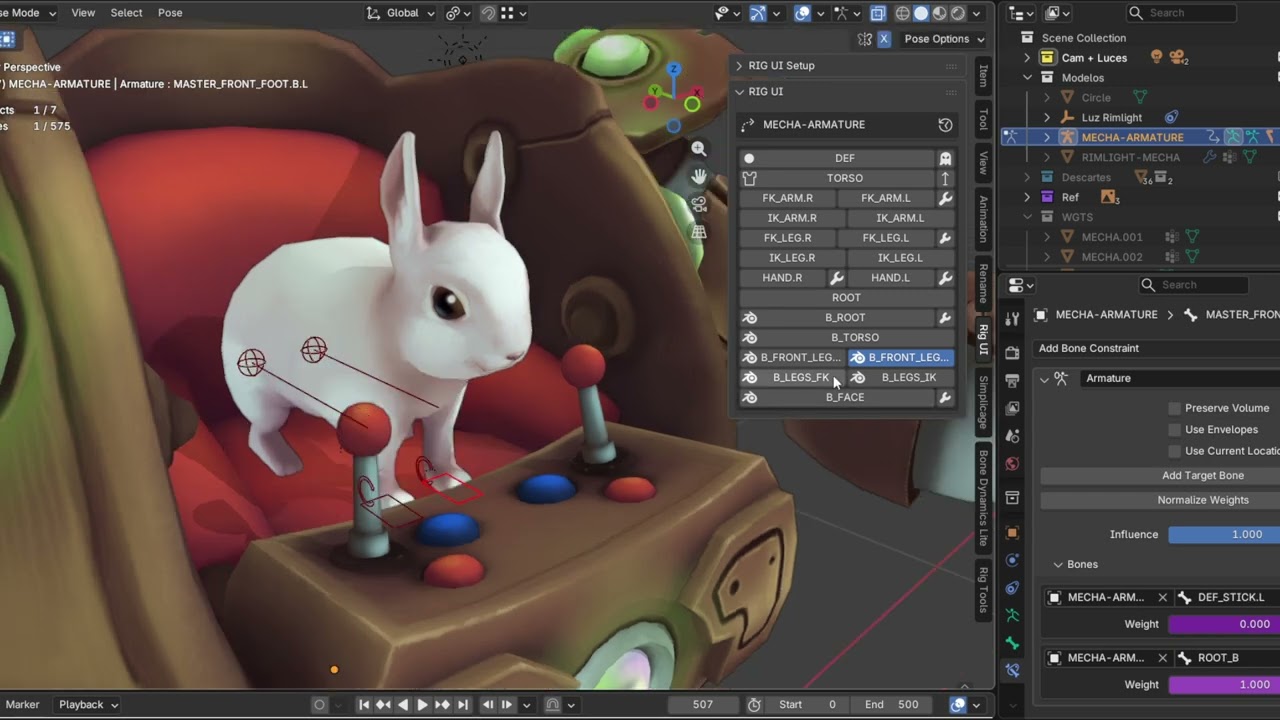 Rabbit Mecha - Rig