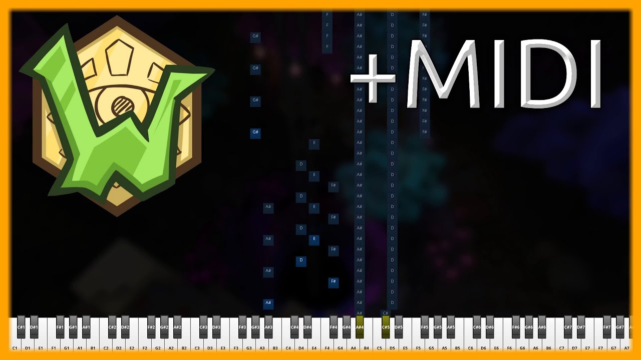Staring into The Abyss (Nameless Anomaly) Piano Visualization + MIDI [Wynncraft]