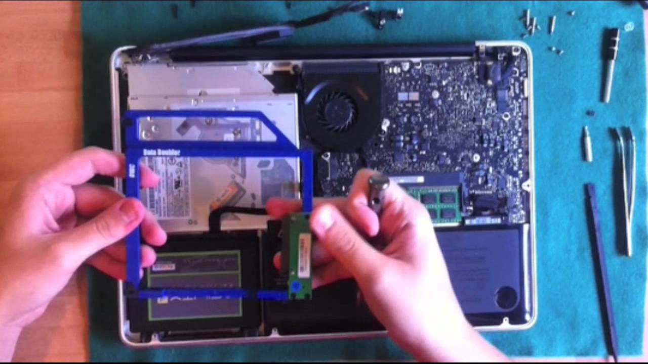Tutorial sustitución Superdrive por Disco Duro en MacBook Pro 13'