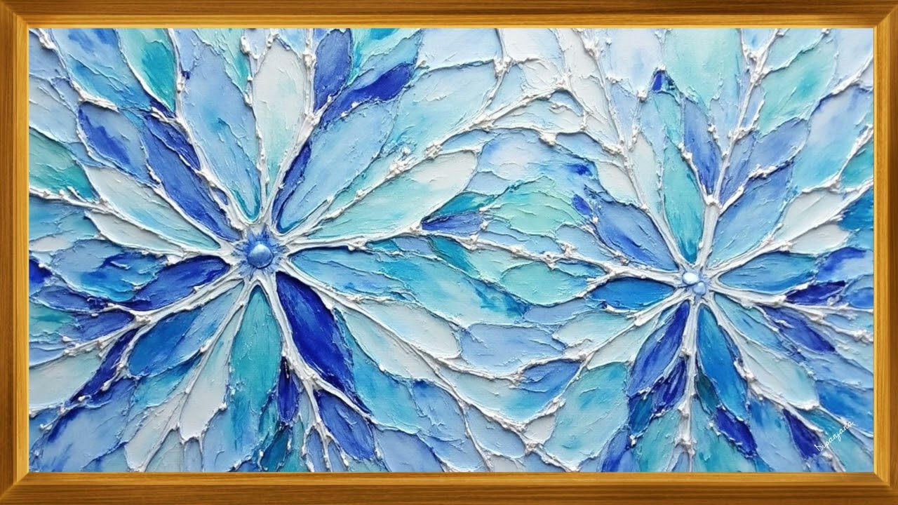 Snowflakes Macro Abstract ❄️| Winter Snow Crystal Art in 4K | Frame Tv Art Gallery