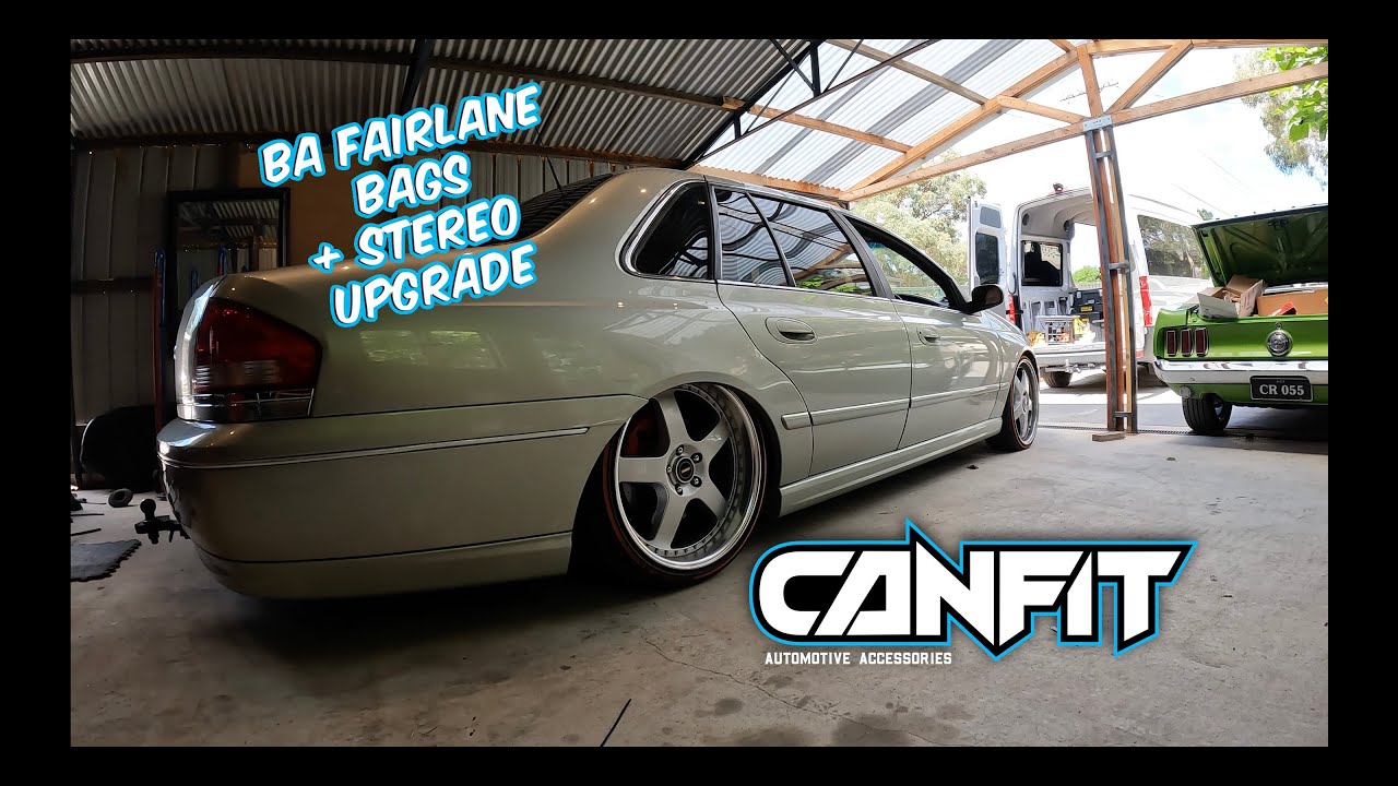 Can fit - Ford BA Fairlane (Falcon) air bag suspension, Aerpro facia kit with double din and stereo