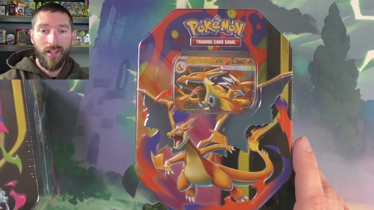 Opening MEGA Charizard EX X & Y Pokemon Tins
