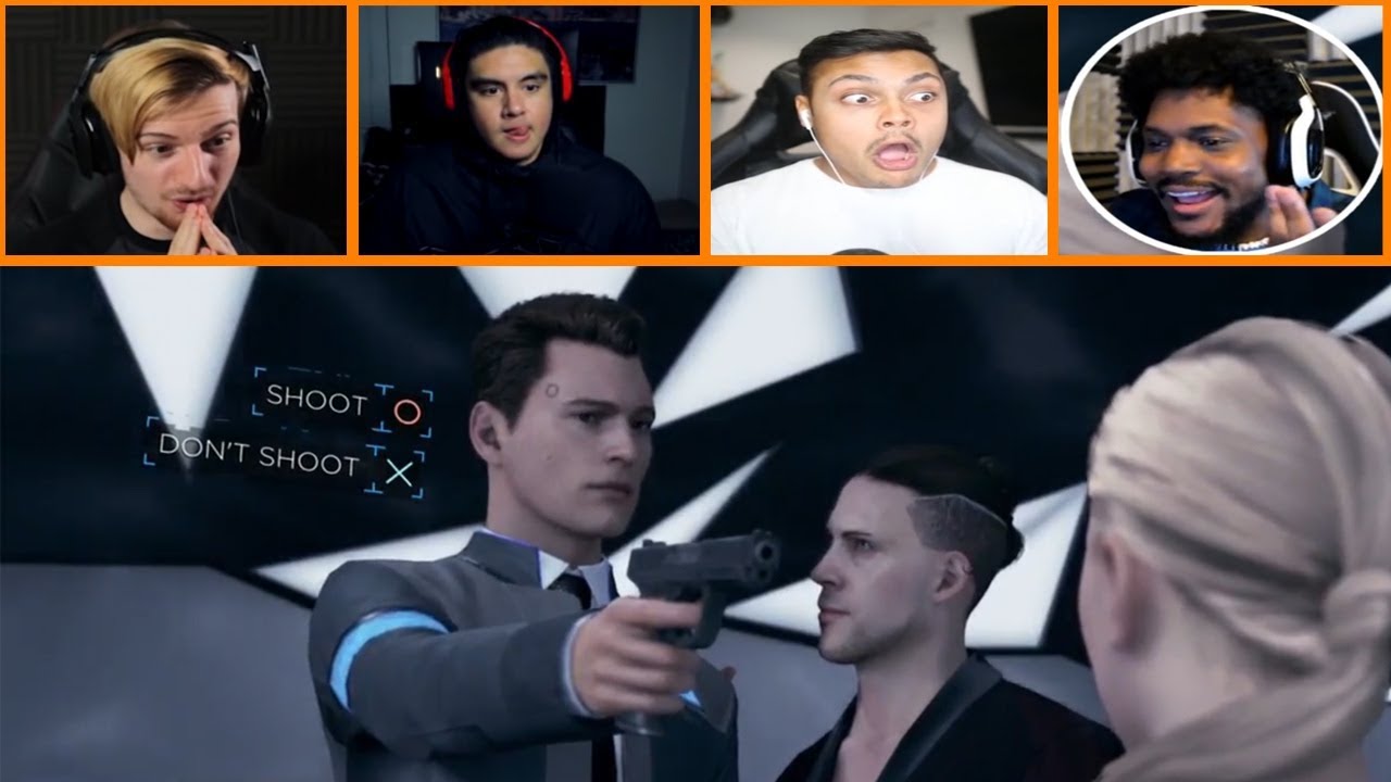 Let's Players Reaction To The Kamskii Test | Detroit: Become Human