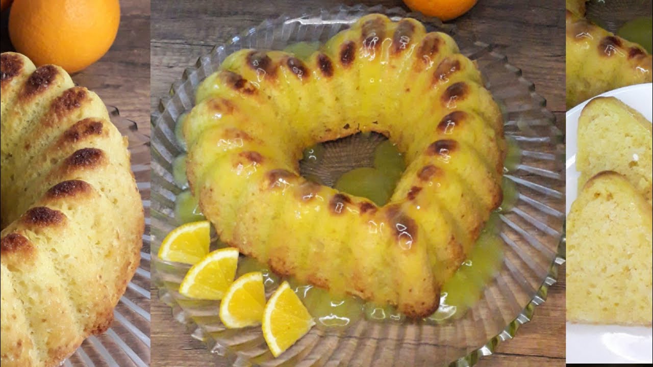 كيكة البرتقال الشهية😋بخلاط الكوكتيل مع الصوص المميز ..و الطعم خرااافي 😋#سهل #سريع #كيك 