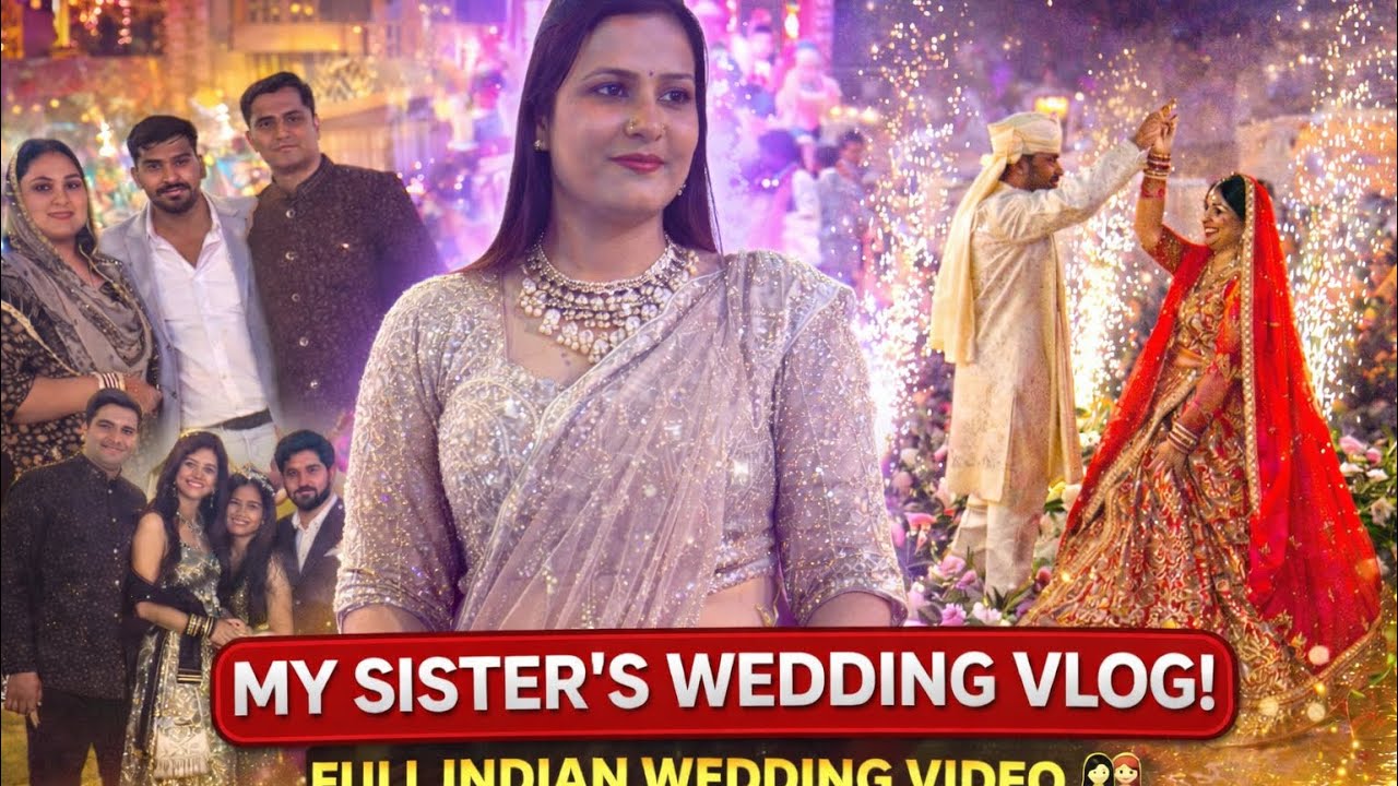 Finally Sisters wedding vlog☺️🎉| #jiju k sath moj masti |for beautiful hair shampoo link is in bio⬇️