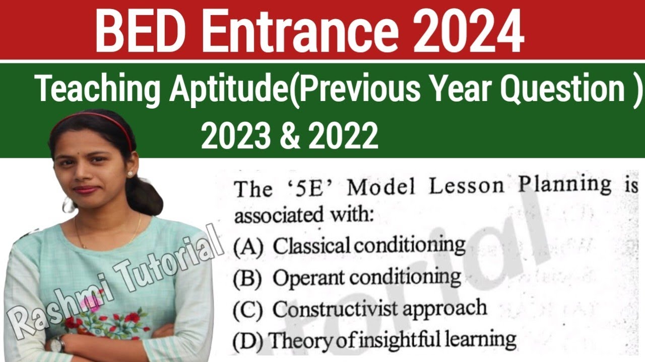 Teaching Aptitude Previous Year Question Bed Entrance | Bed Entrance 2024|Rashmi Tutorial | Odisha |