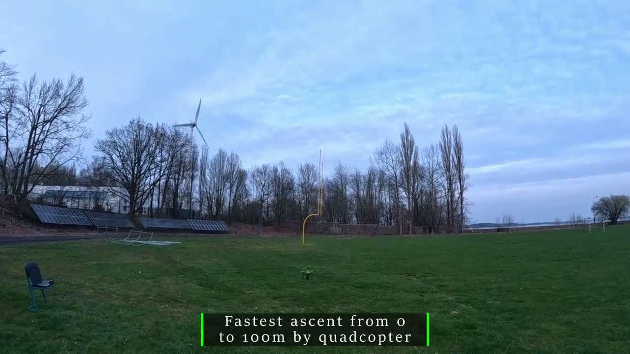 World Record - Fastest ascent form 0 to 100m by quadcotper
