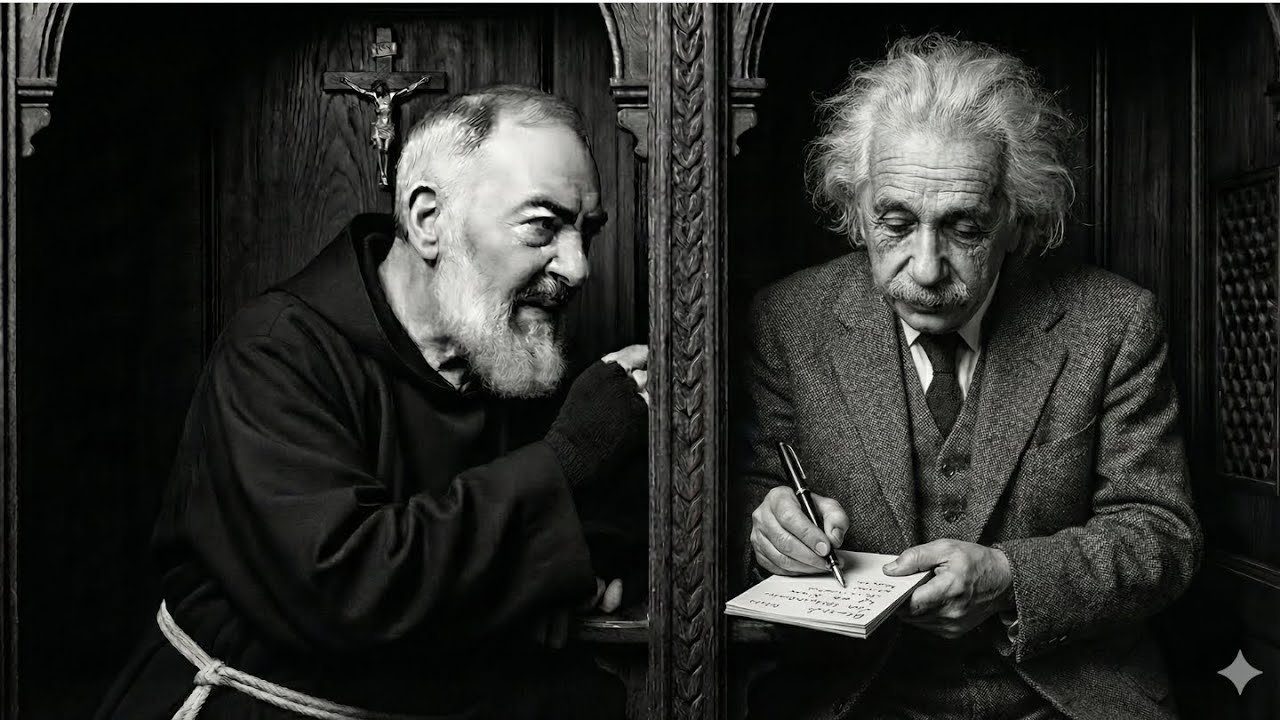 Einstein rise di Padre Pio: 'la fede è per chi non pensa' — 3 secondi dopo tacque
