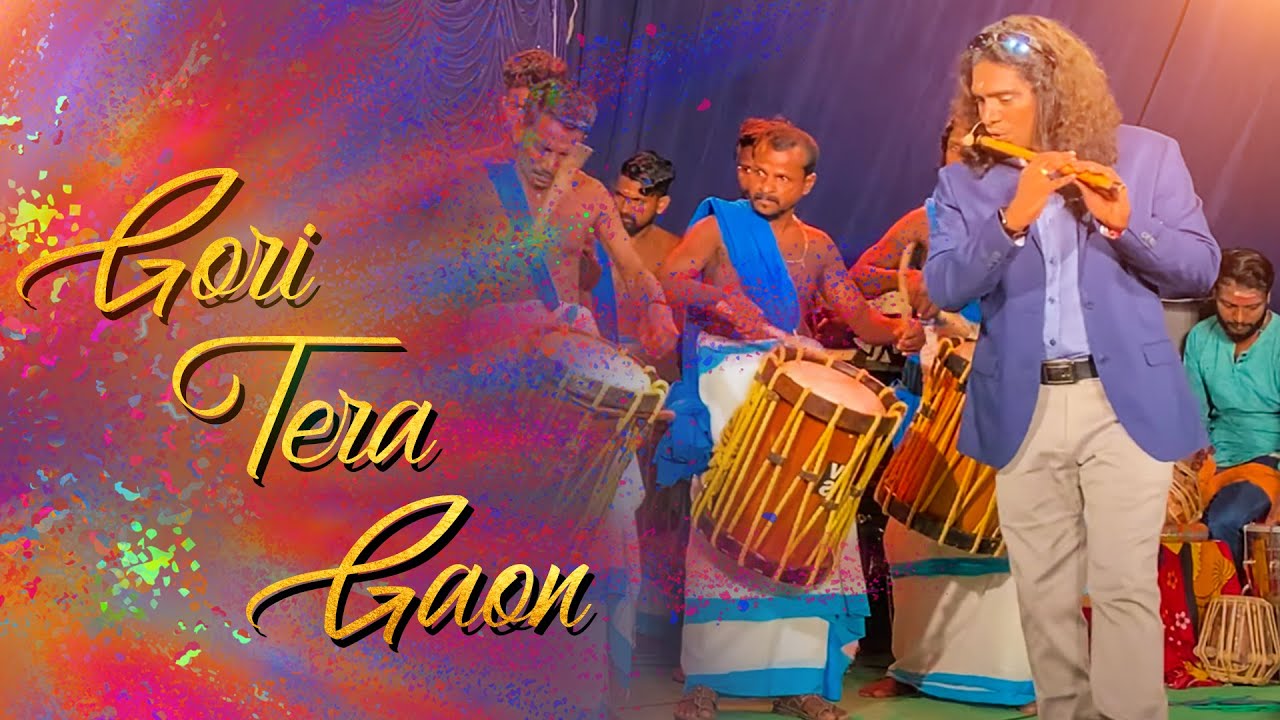 Gori Tera Gaon flute and Chenda live performence by Rajesh Cherthala and Ponnan team