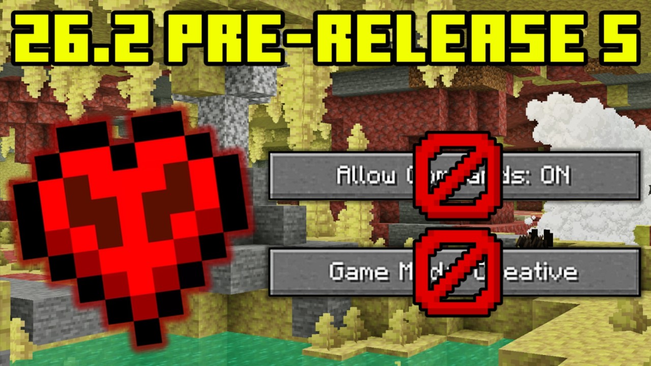 Minecraft 26.2 Pre release 5 NO MORE FAKE HARDCORE WORLD