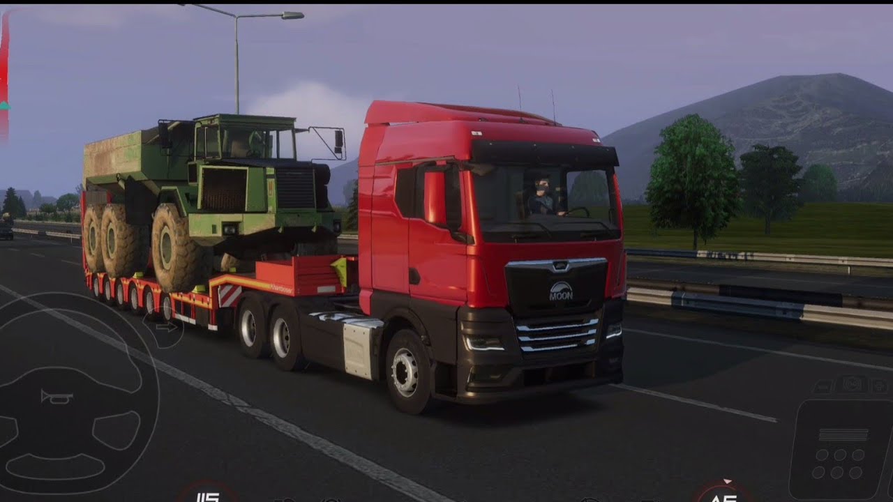 MAN TGX 4x6 transporting Articulated Truck to Linz - Full Maxed out Graphics [Truckers of Europe 3]