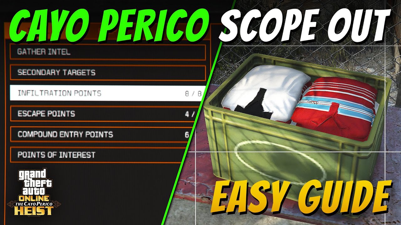 Cayo Perico Heist - All Scope Out Locations (Infiltration, Escape, Compound & Points of Interest)