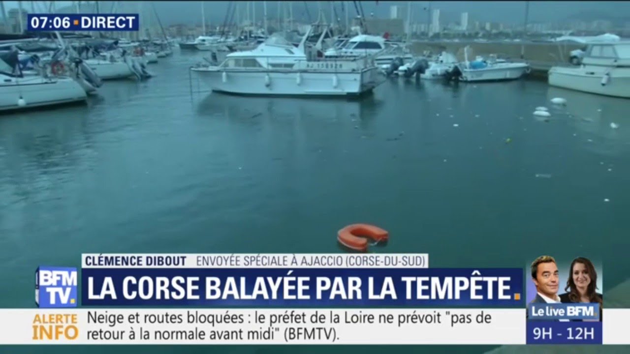 Des bateaux se sont décrochés dans le port d'Ajaccio à cause des vents violents