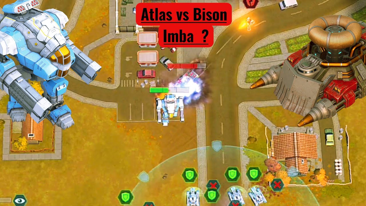 Atlas vs Bison || Very hard Defence  || Art of war 3